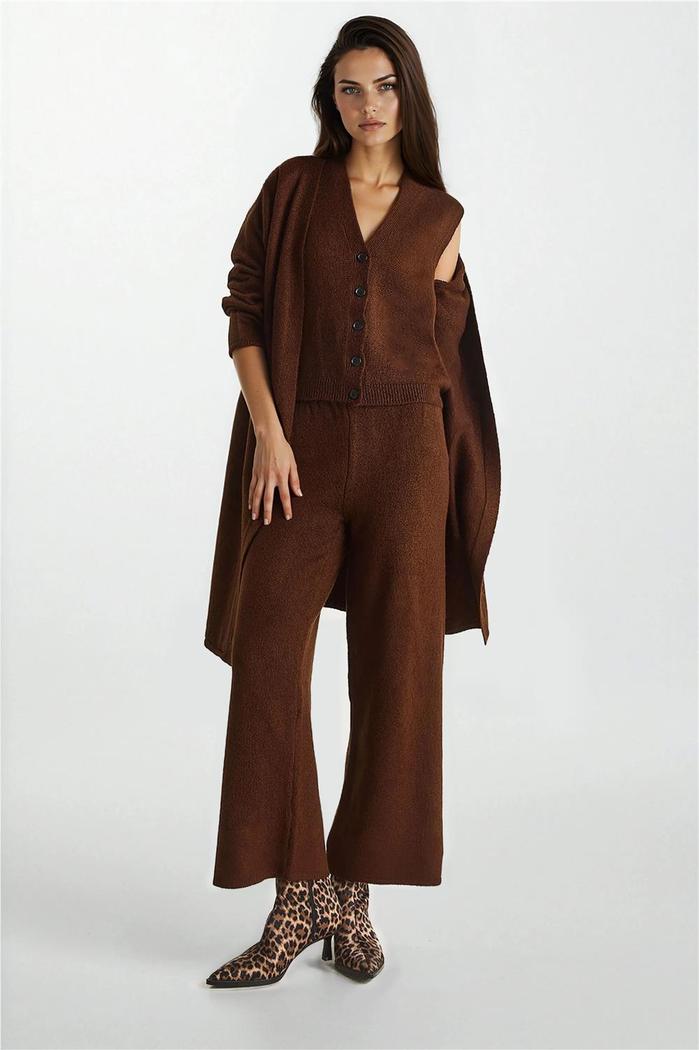 Bitter Brown Women Two-Piece Set