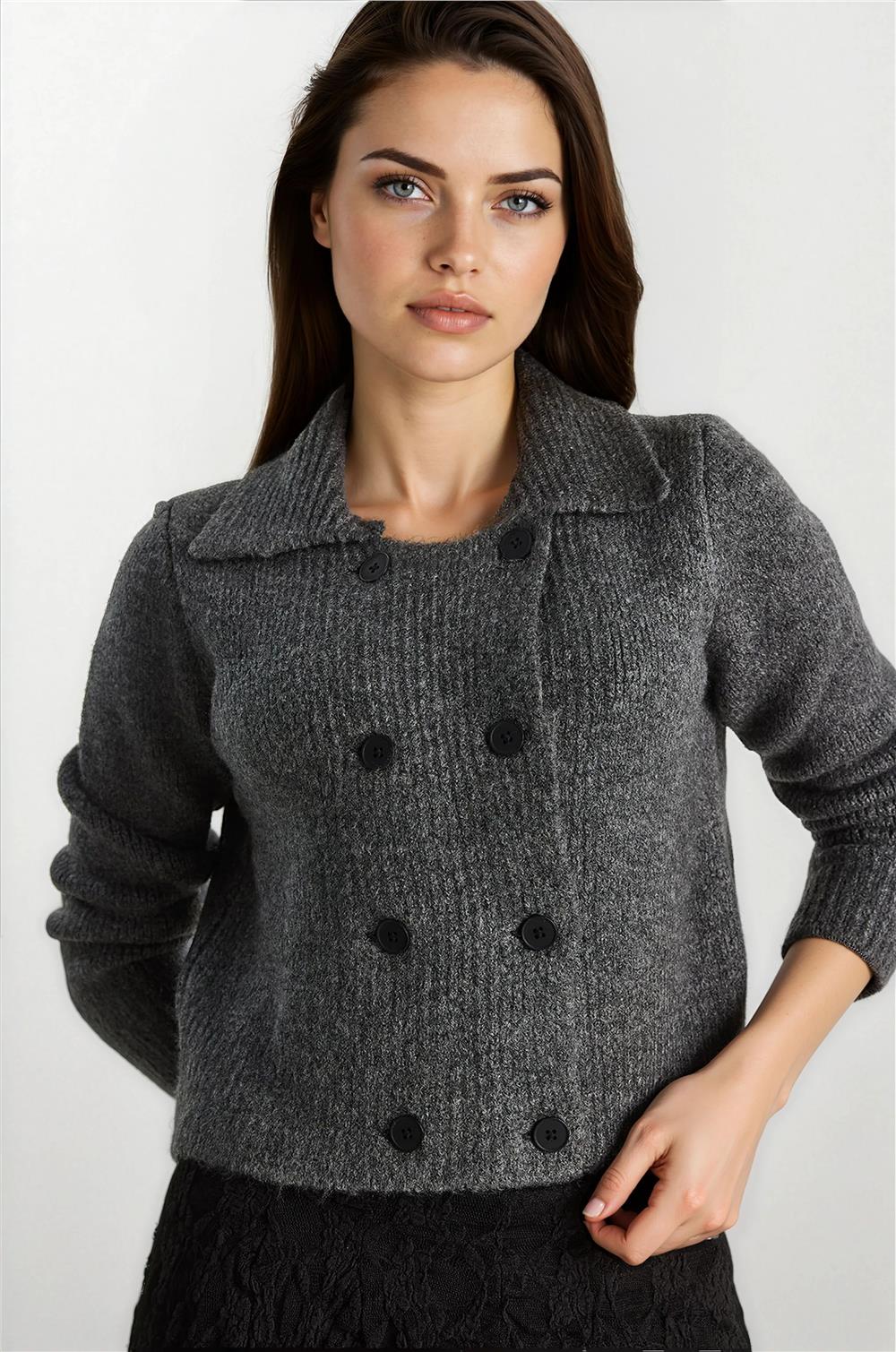 Anthracite Women Cardigan