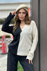 Anthracite & Mink Women Sweater