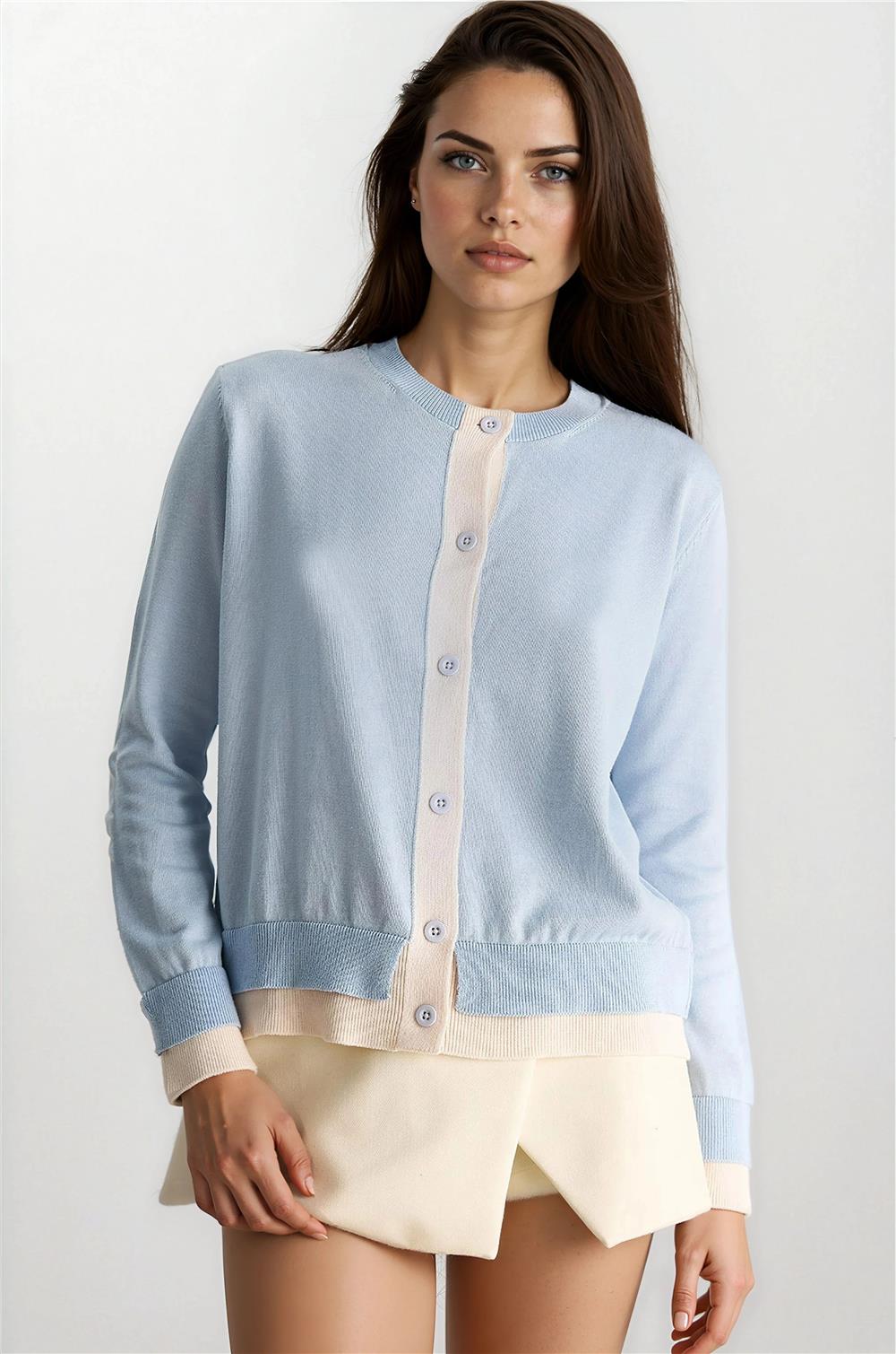Baby Blue Women Cardigan