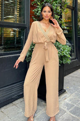 Beige Women Jumpsuit