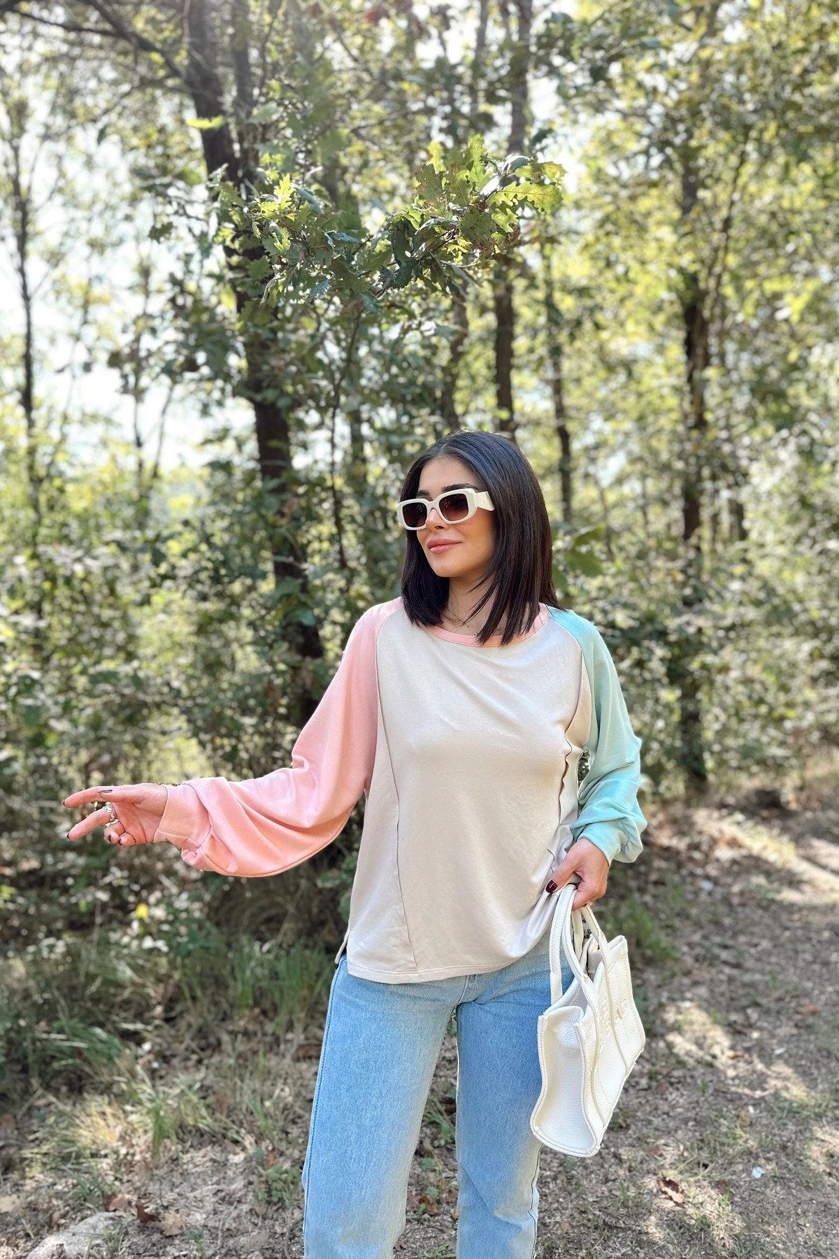 Beige Women Sweatshirt