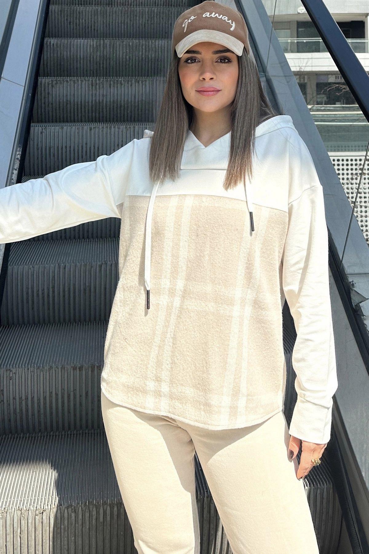 Beige Women Sweatshirt
