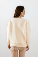 Beige Women Sweatshirt