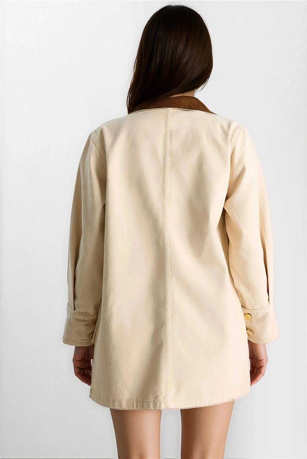 Beige Women Jacket