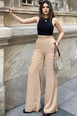 Beige Women Pants