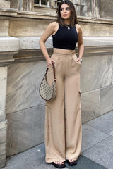 Beige Women Pants