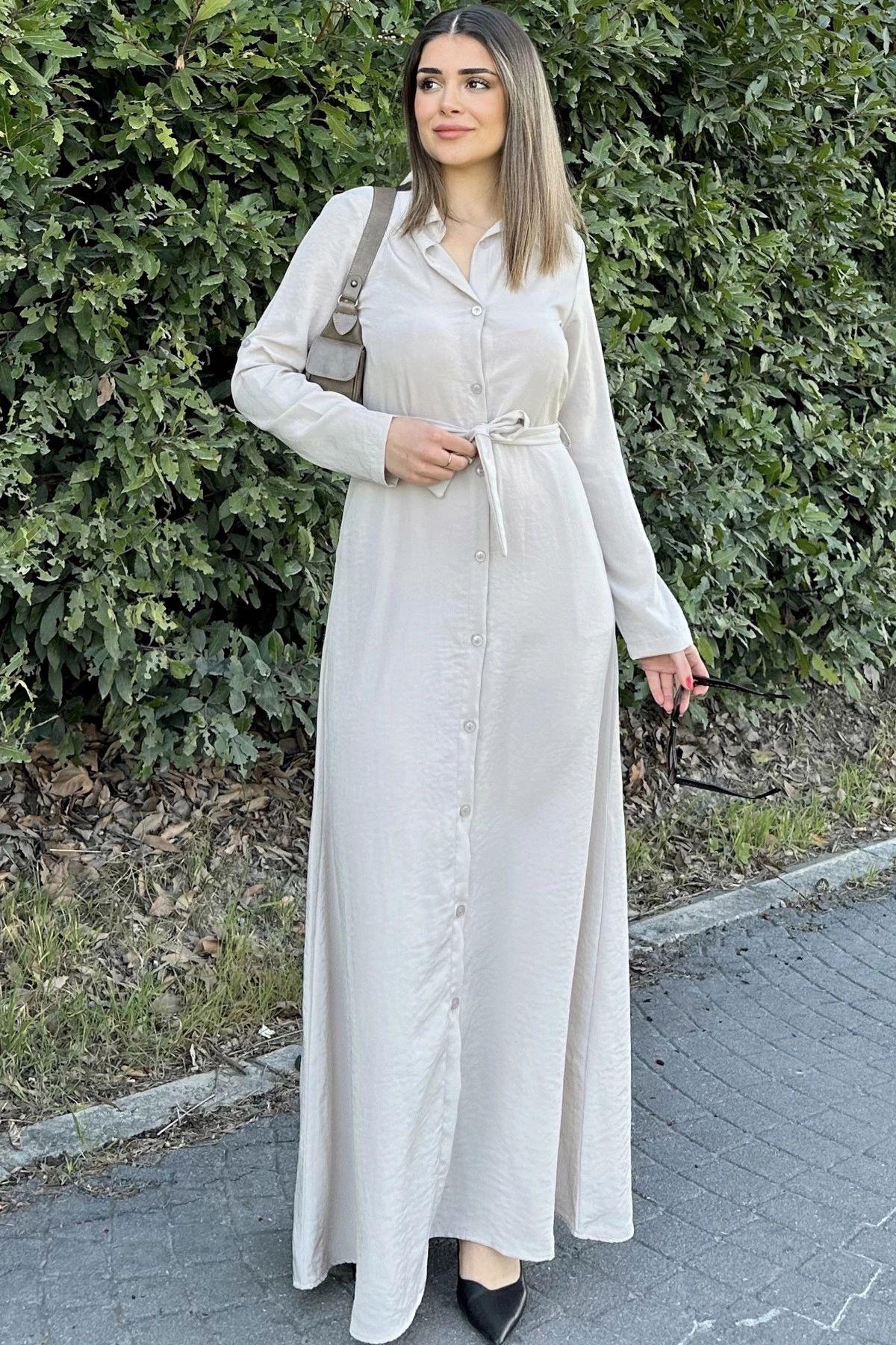 Beige Women Dress