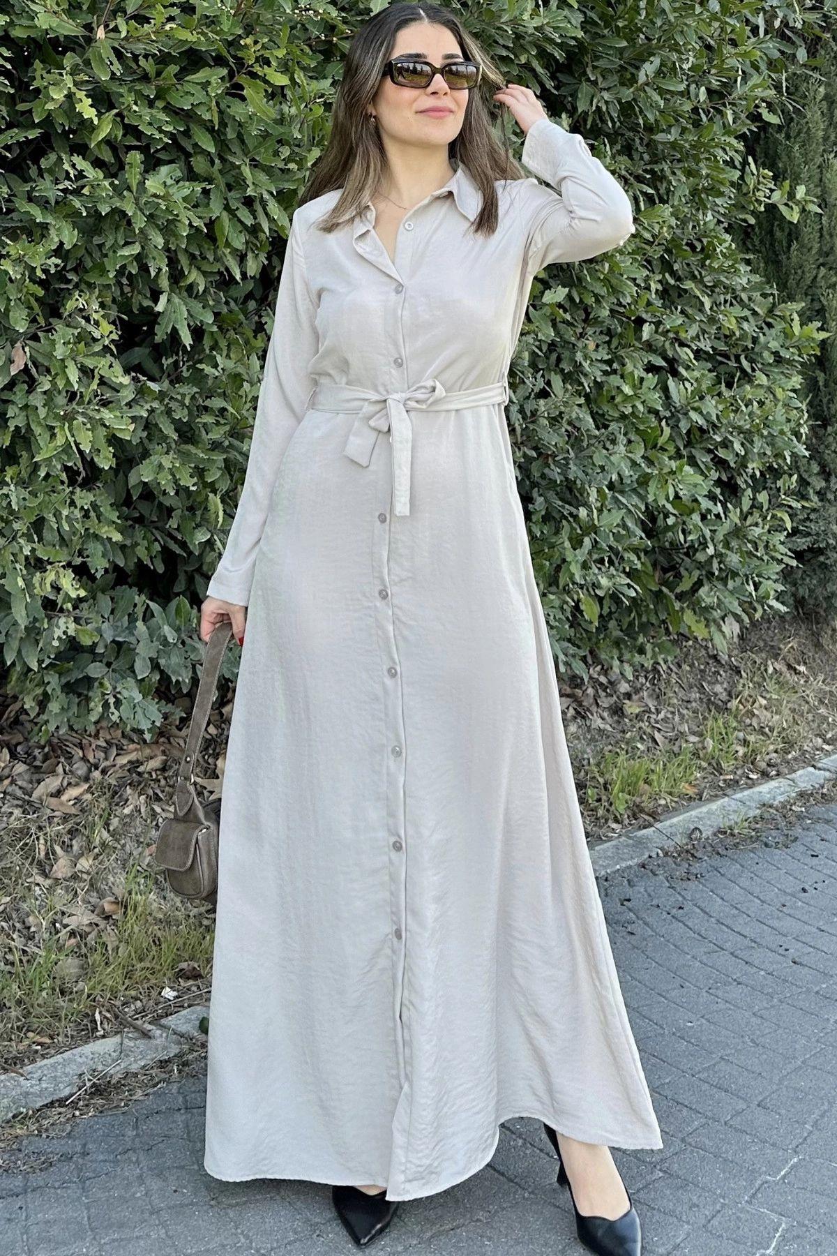Beige Women Dress