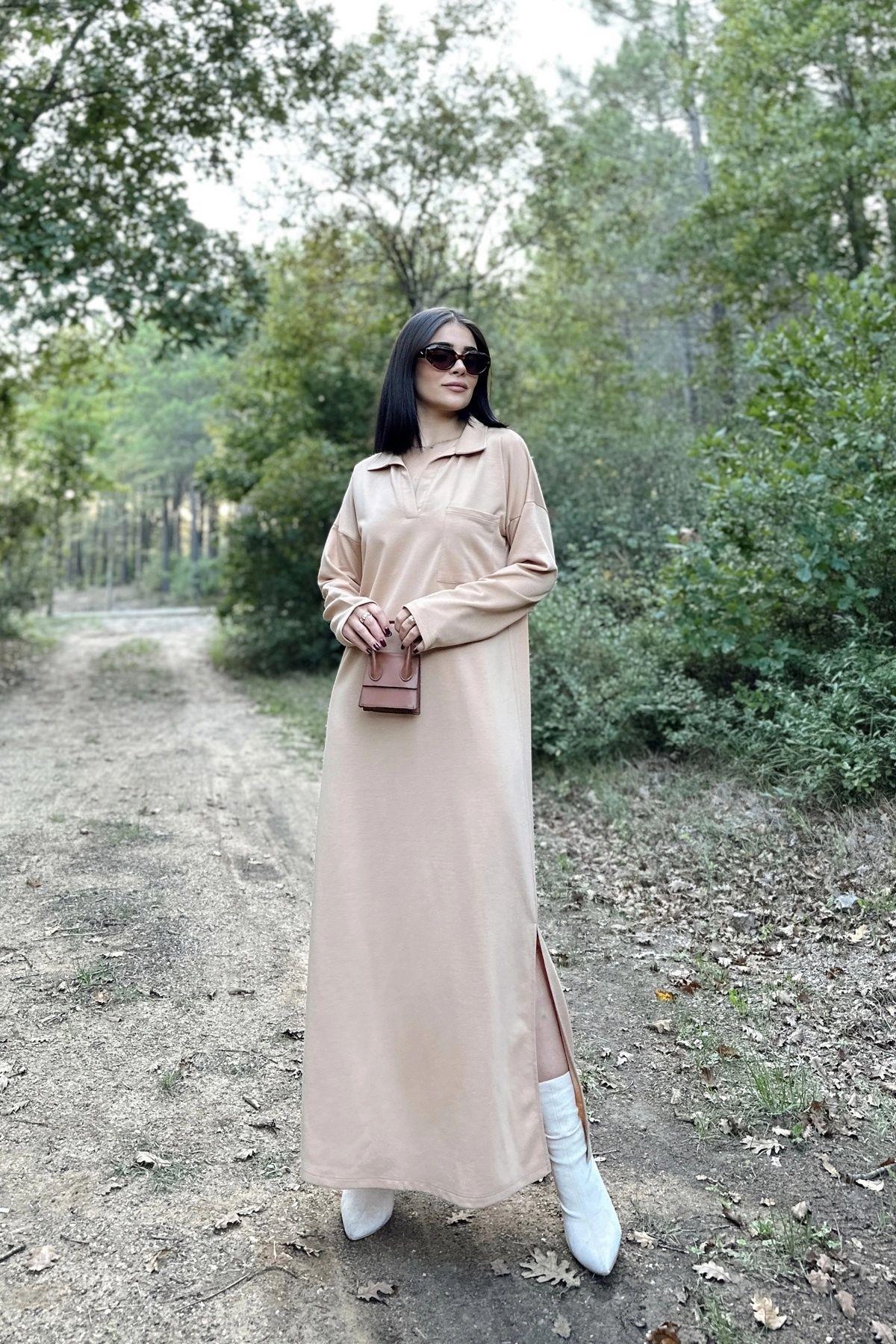 Beige Women Dress