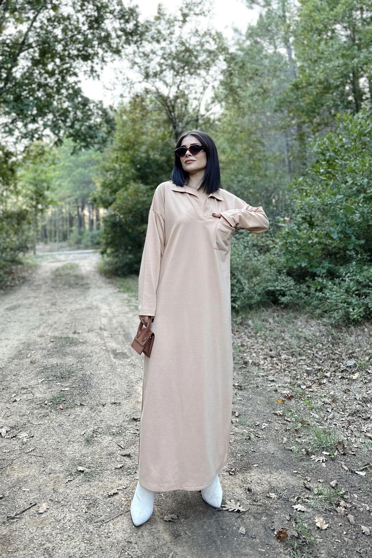 Beige Women Dress