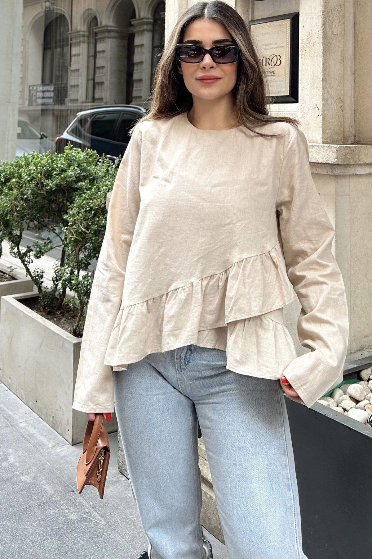 Beige Women Blouse