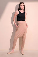 Beige Women Pants