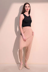 Beige Women Pants