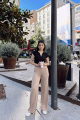 Beige Women Pants
