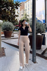 Beige Women Pants