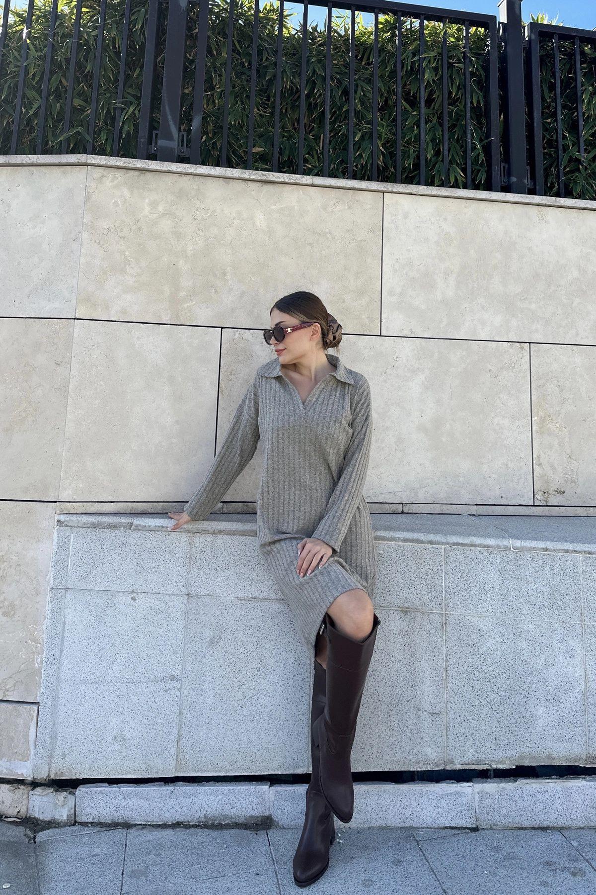 Beige Women Dress