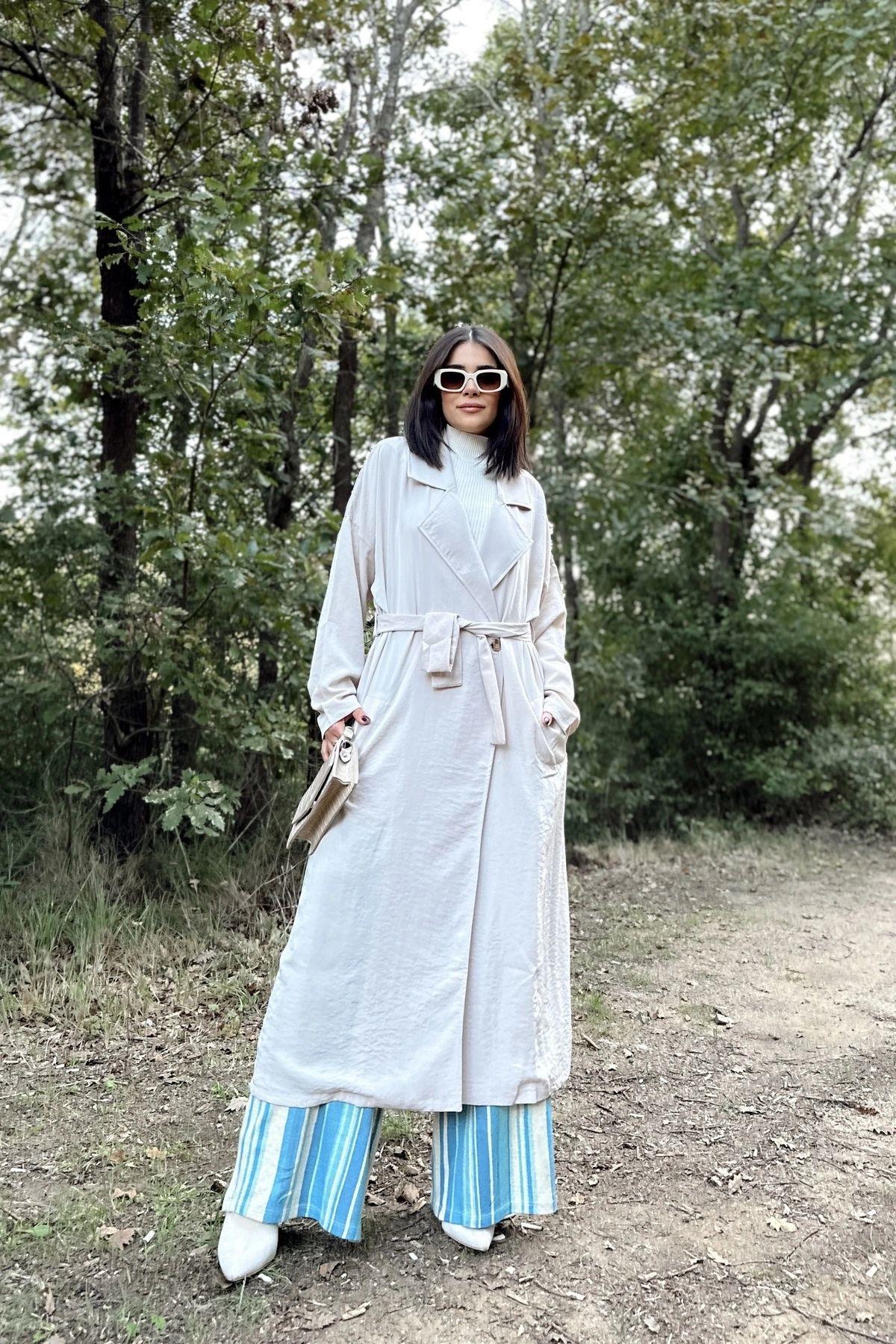 Stone Women Trench Coat
