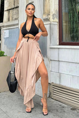 Beige Women Pants