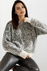 White & Gray Women Sweater