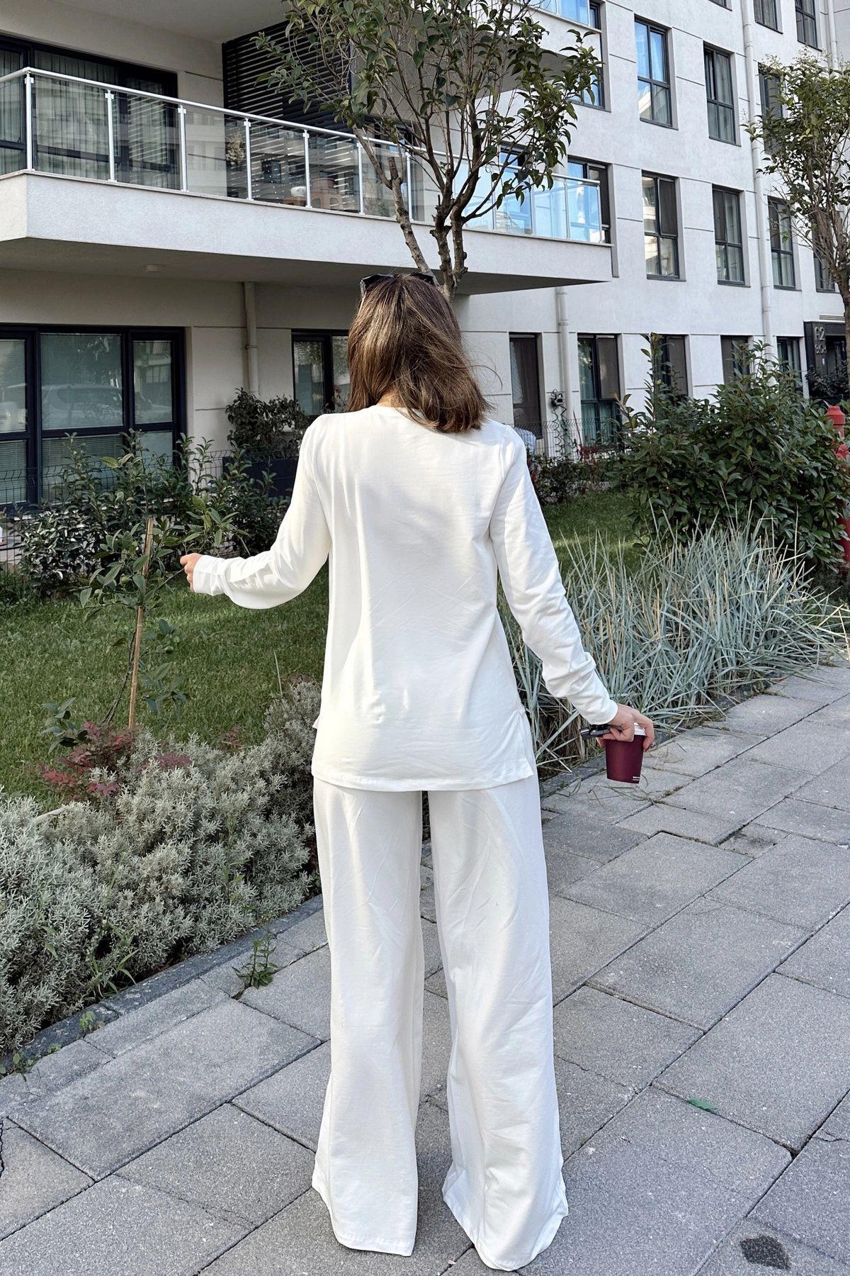 White Women Two-Piece Set