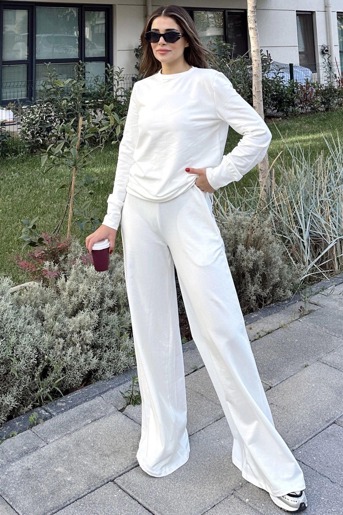 White Women Two-Piece Set