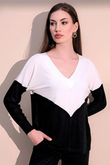 White & Black Women Blouse