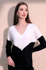 White & Black Women Blouse