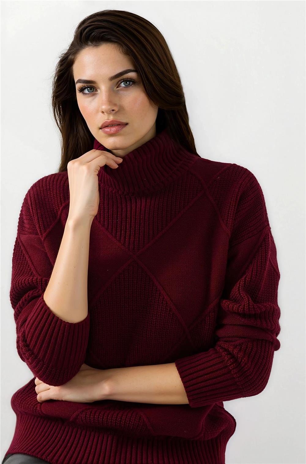 Burgundy Women Sweater