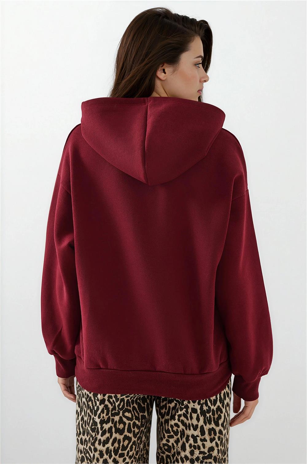 Burgundy Women Sweatshirt