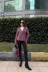 Burgundy Women Jacket