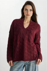 Burgundy Women Sweater