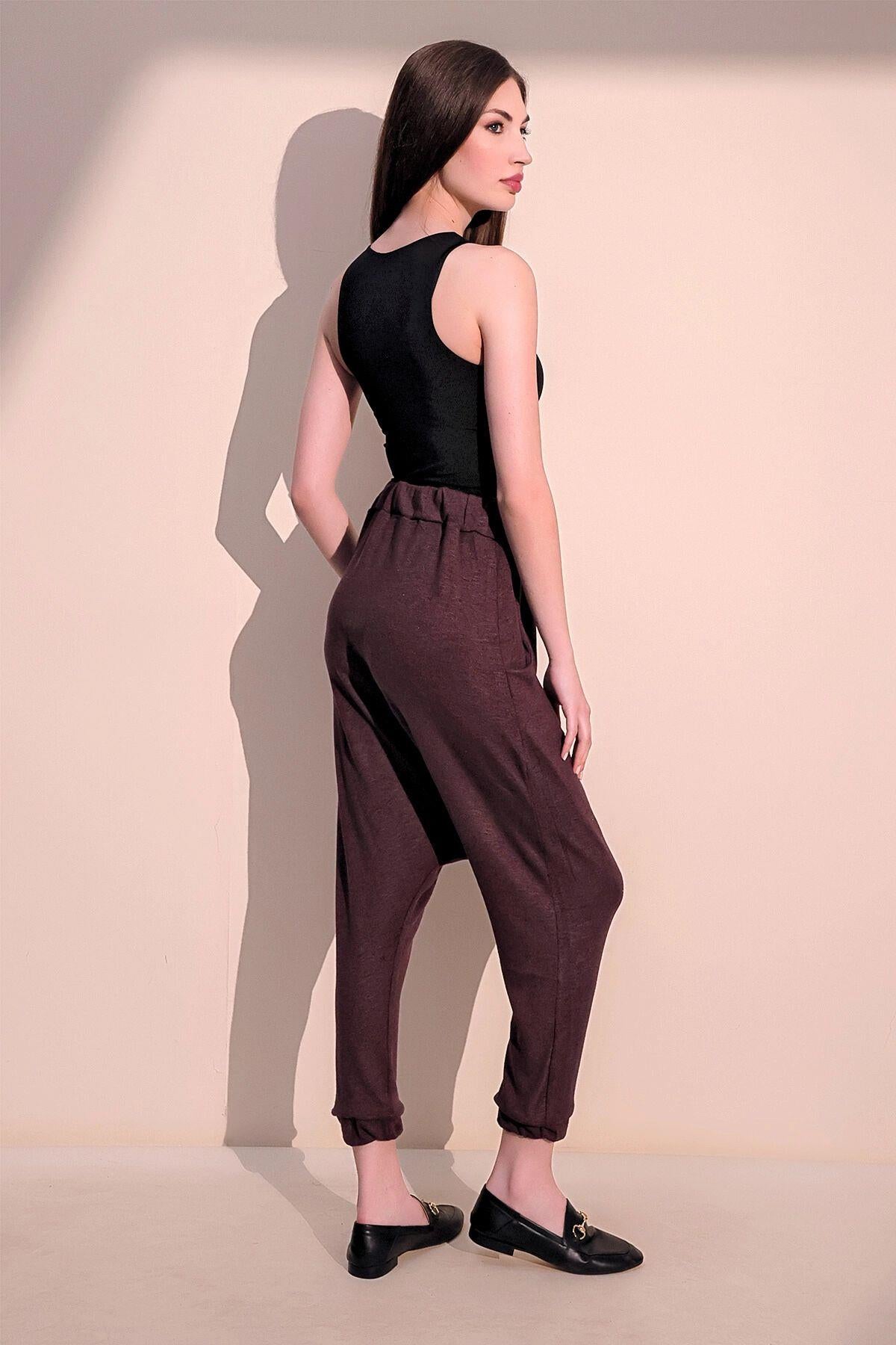 Burgundy Women Pants