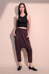 Burgundy Women Pants