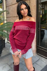 Burgundy Women Sweater