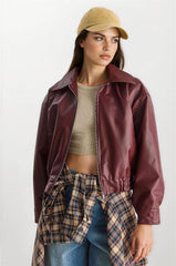 Burgundy Women Jacket