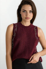 Burgundy Women Blouse