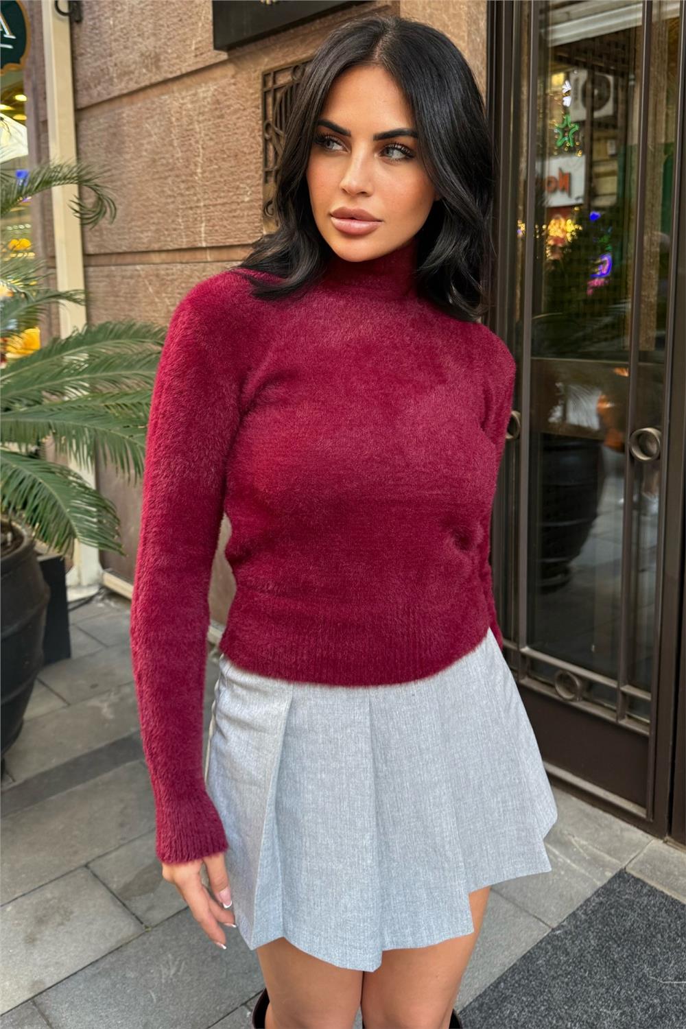 Burgundy Women Sweater