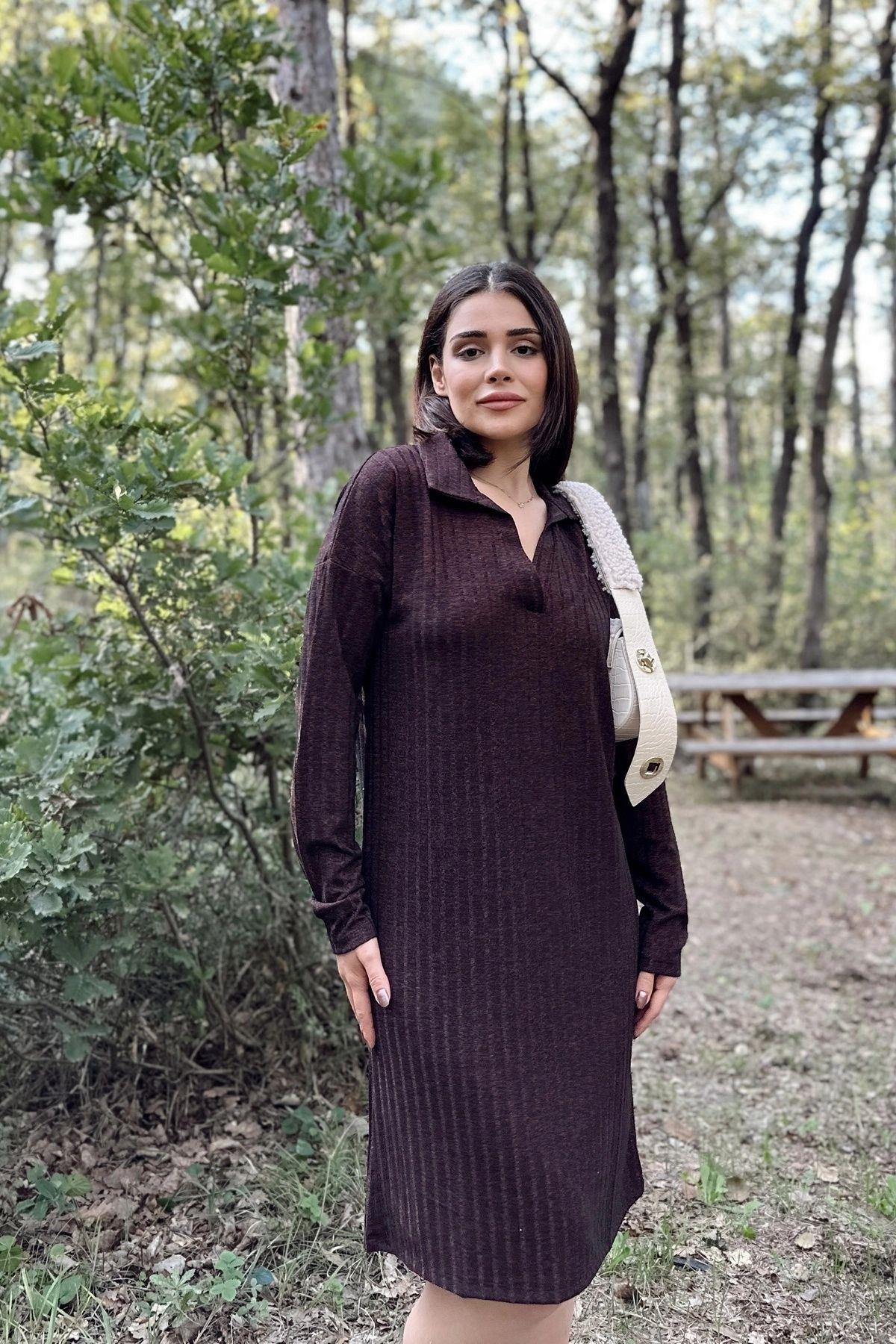 Burgundy Women Dress