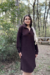 Burgundy Women Dress