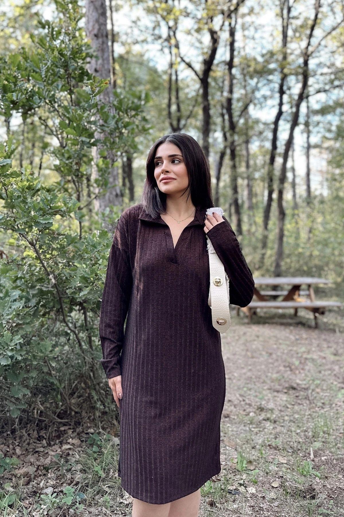 Burgundy Women Dress
