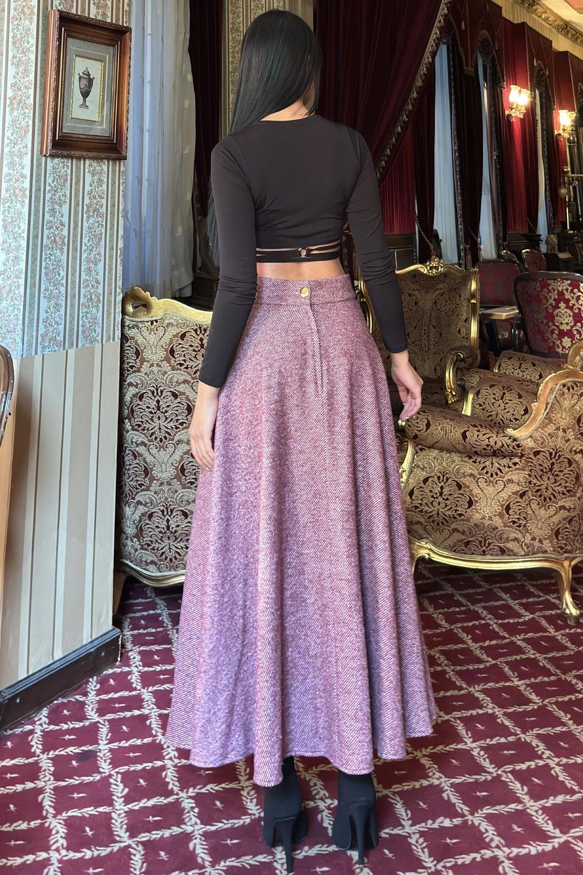 Burgundy Women Skirt
