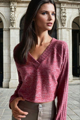 Burgundy Women Blouse