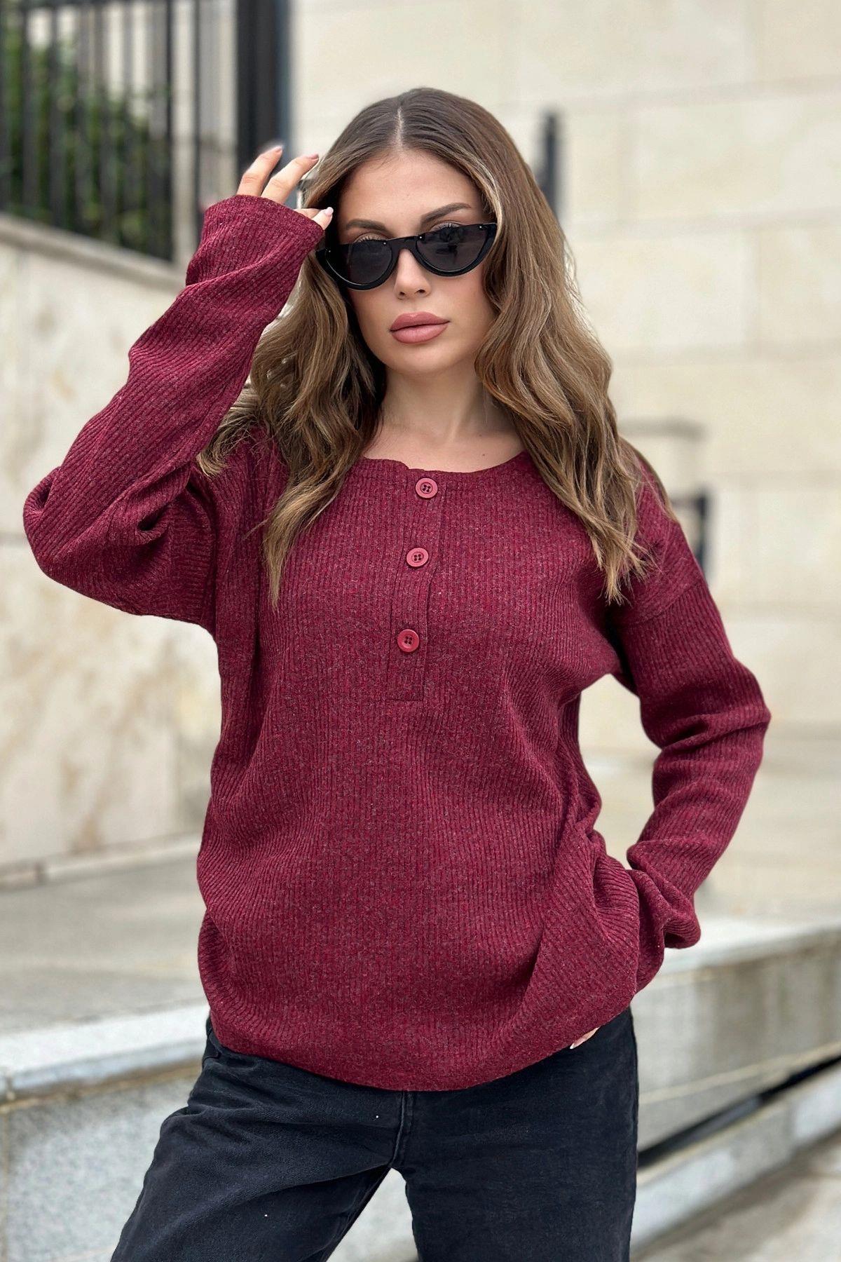 Burgundy Women Sweater