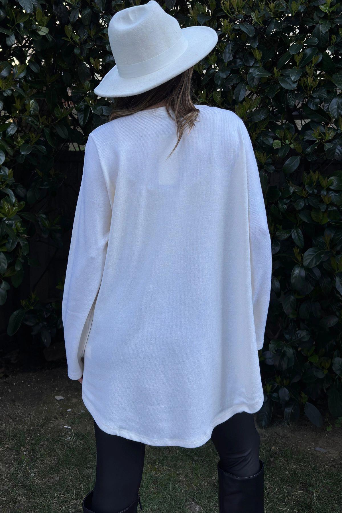 Ecru Women Cardigan