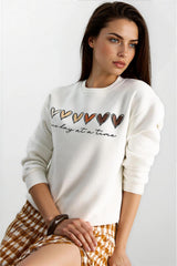 Ecru Women Sweatshirt