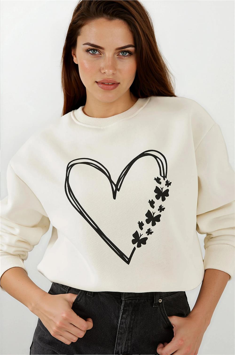 Ecru Women Sweatshirt