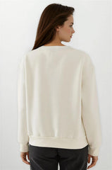 Ecru Women Sweatshirt
