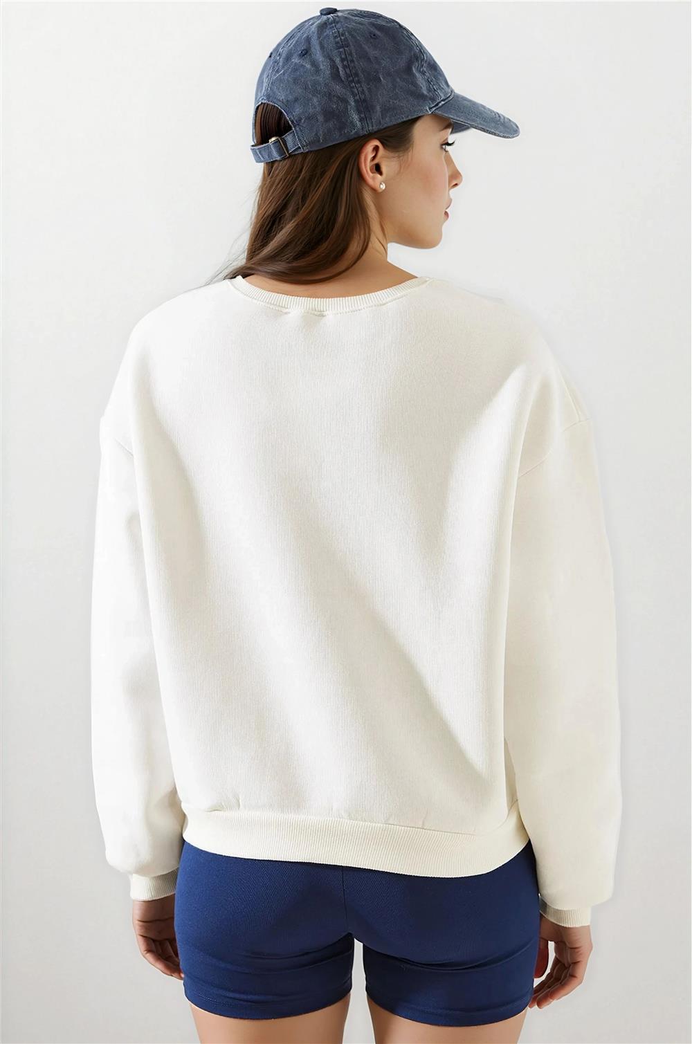 Ecru Women Sweatshirt