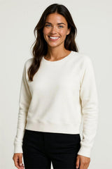 Ecru Women Sweatshirt
